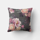 モダン水色フローラエレガント クッション (裏面)