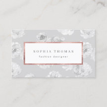 モダン水色フローラバラ金ゴールドプロフェッショナルbu