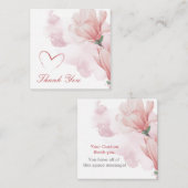 モダン水色フローラ ノートカード (正面/裏面)