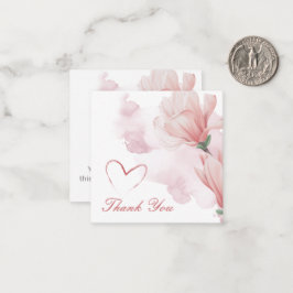 モダン水色フローラ ノートカード