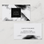 モダン水色ポリゴンジオメトリックコンテンポラリース 名刺 (正面/裏面)