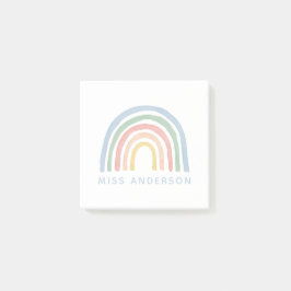 モダン水色レインボー感謝してい先生 ポストイット
