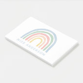 モダン水色レインボー感謝してい先生 ポストイット (アングル)