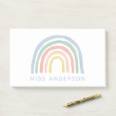 モダン水色レインボー感謝してい先生 ポストイット (デスク)