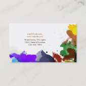 モダン水色抽象芸術エレガントクール 名刺 (裏面)