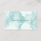 モダン水色抽象芸術 名刺 (正面)