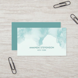 モダン水色抽象芸術 名刺