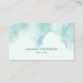 モダン水色抽象芸術 名刺 (正面)