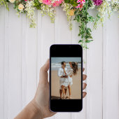 モダン水色結婚植物薬 招待状