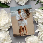 モダン水色結婚植物薬 招待状