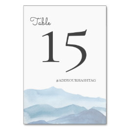 モダン水色（ハッシュタグ付） テーブルナンバー