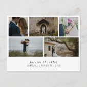 モダン永遠に感謝シンプルの五結婚つの写真 ポストカード (正面)