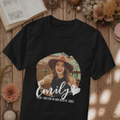 モダン永遠のハートカスタム写真 Tシャツ