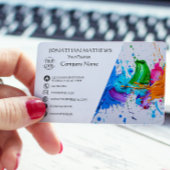 モダン油絵を描抽象芸術 名刺