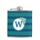 モダン波パタモノグラムのーン フラスク (正面)