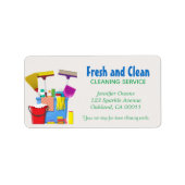 モダン洗浄バケット保管サービス返品 ラベル (正面)