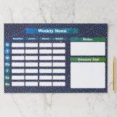 モダン海ウェーブズウィークリーミールプランナー ペーパーパッド (インサイチュ)