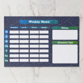 モダン海ウェーブズウィークリーミールプランナー ペーパーパッド (正面)