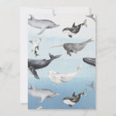 モダン海ツイ素朴ンベビーシャワー招待状 招待状 (裏面)