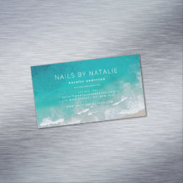 モダン海ビーチタイポグラフィ マグネット名刺