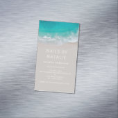 モダン海ビーチタイポグラフィ マグネット名刺 (インサイチュ)