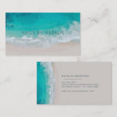 モダン海ビーチタイポグラフィ 名刺 (正面/裏面)