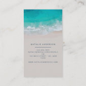 モダン海ビーチタイポグラフィ 名刺 (裏面)