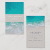 モダン海ビーチタイポグラフィ 名刺 (正面/裏面)