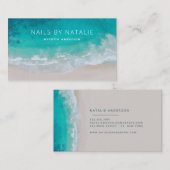 モダン海ビーチタイポグラフィ 名刺 (正面/裏面)