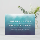 モダン海ブエレガントルタイポグラフィ結婚ズ 招待状 (スタンド正面)