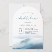 モダン海ブライダルシャワービーチ 招待状 (正面)