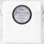 モダン海ブルーきらめくグリッター製品ラベル ラウンドシール (バッグ)