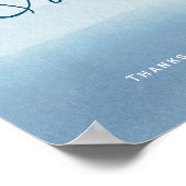 モダン海'水カラー赤ちゃんシャワーカード&ギフト ポスター (角)