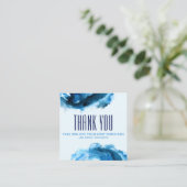 モダン海波青ブラシストローク水彩 割引カード (スタンド正面)