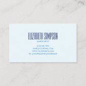 モダン海波青ブラシストローク水彩 名刺 (裏面)