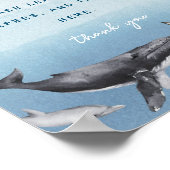 モダン海素朴おむつラッフル赤ちゃんシャワーサイン ポスター (角)