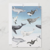 モダン海素朴アホイ男の子のシャワー 招待状 (裏面)