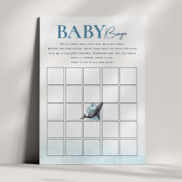 モダン海素朴赤ちゃんシャワーベビービンゴカード 招待状