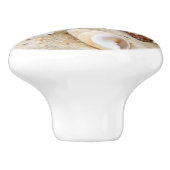 モダン海航海のサンドビーチシーシェル セラミックノブ (側面)