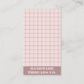 モダン消音した紫市松模様にのパターンQRコード 名刺 (正面)