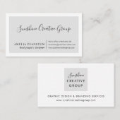 モダン淡いグレー 名刺 (正面/裏面)