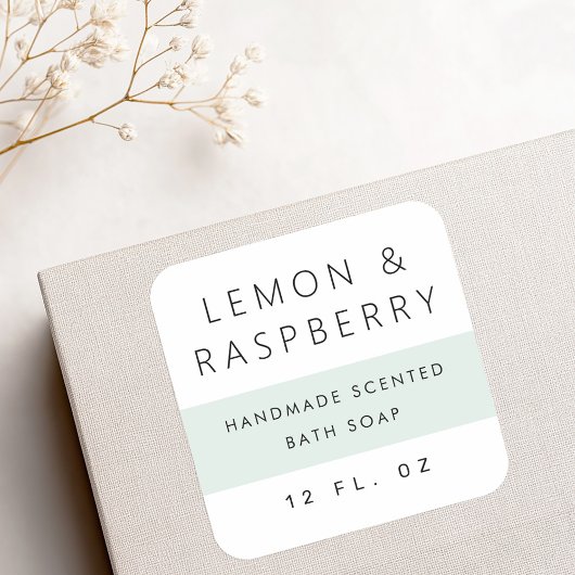 モダン淡い色の粉の海グリーンカラーブロック製品 スクエアシール