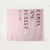 モダン淡い色の色の美結婚美の背景 タペストリー (正面(横))