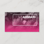 モダン淡い色の赤 名刺 (裏面)