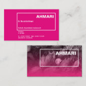 モダン淡い色の赤 名刺 (正面/裏面)