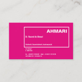 モダン淡い色の赤 名刺