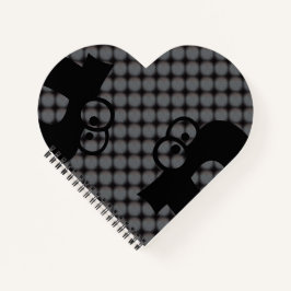 モダン深いグレイ黒可愛いノート ノートブック