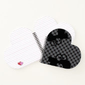 モダン深いグレイ黒可愛いノート ノートブック (内部)