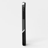 モダン深いグレー白カーブ黒の背景 Case-Mate iPhoneケース (裏面/左)