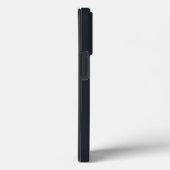 モダン深いグレー/ブラック&金ゴールドモノグラム Case-Mate iPhoneケース (裏面 / 右)